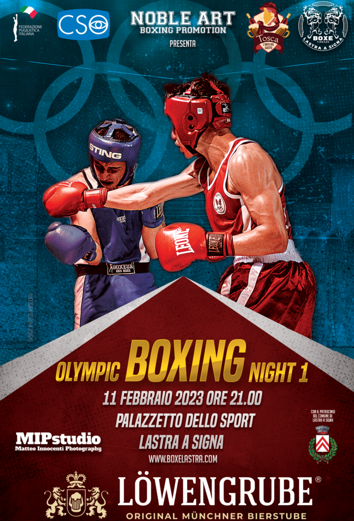 il primo evento OBN Olympic Boxing Night di Boxe Lastra e Noble Art boxing promotion